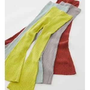 UO Rosie Ribbed High Wasted Flare Pant